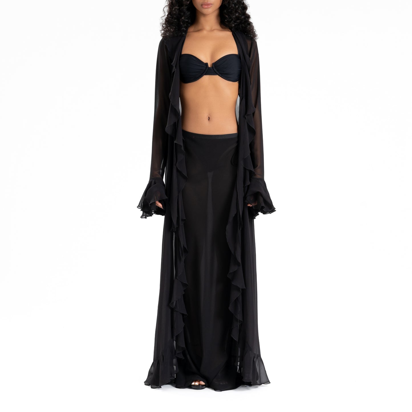 Dark Night Set Long Cover Up + Skirt