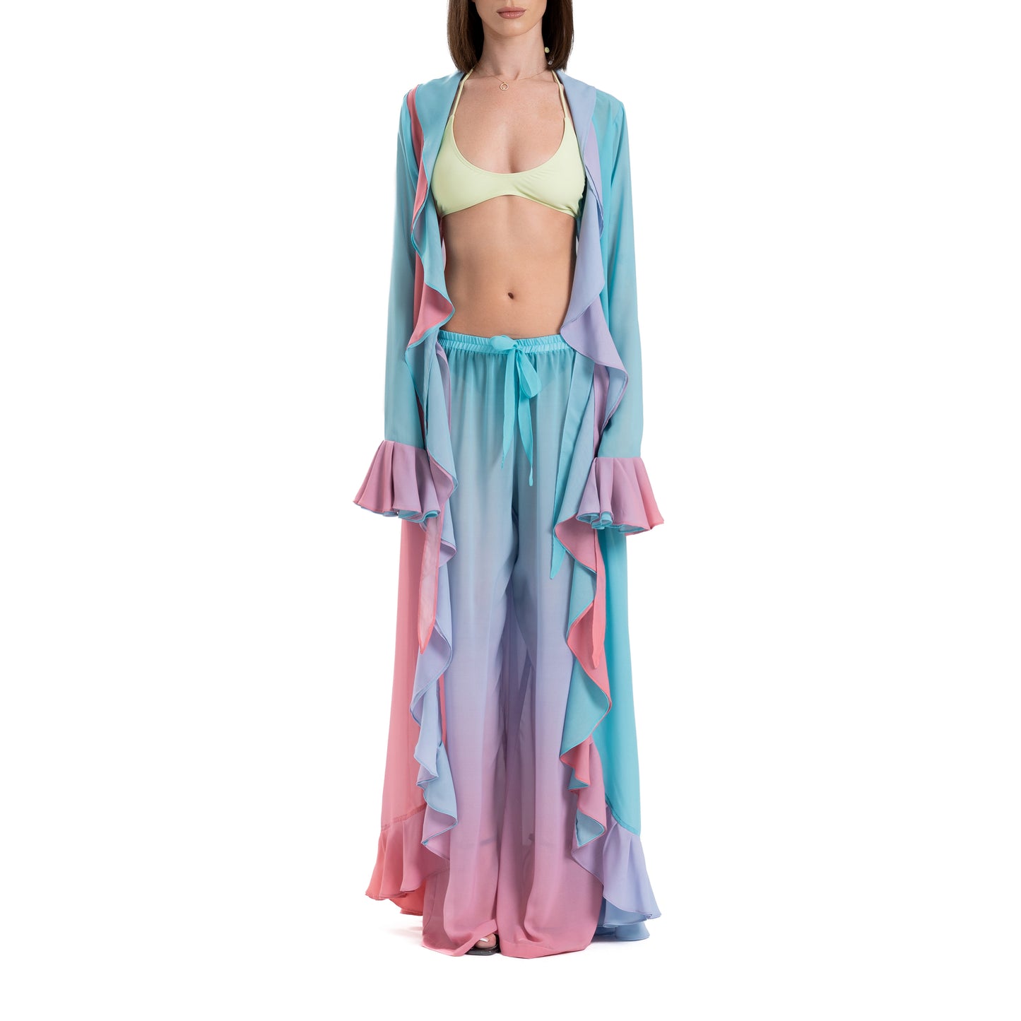 Bubble Gum Set Long Cover Up + Trouser