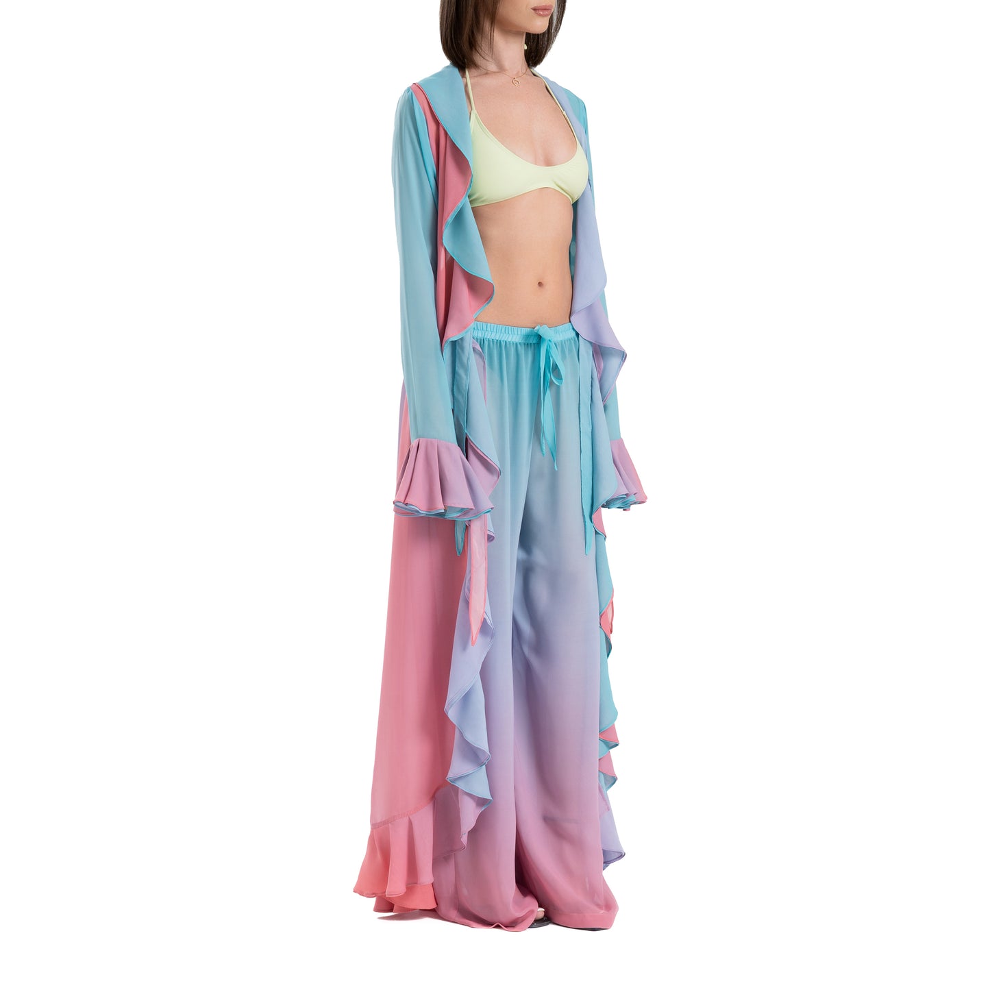 Bubble Gum Set Long Cover Up + Trouser